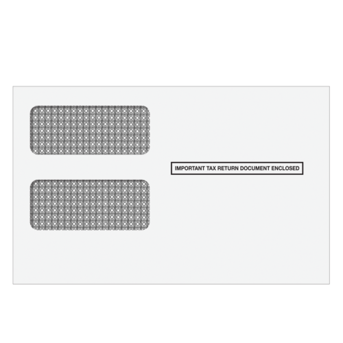 1963 - 1099 2up Double Window Envelope (for Inserting Equipment)