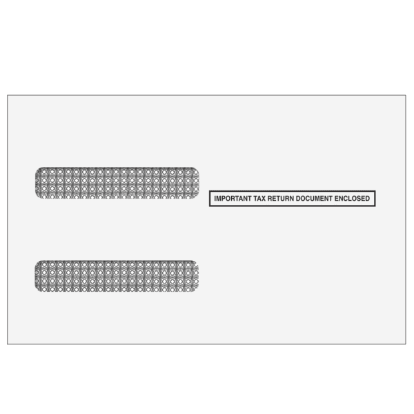 4up W-2 Double Window Envelope For Inserting Equipment (Self Seal)