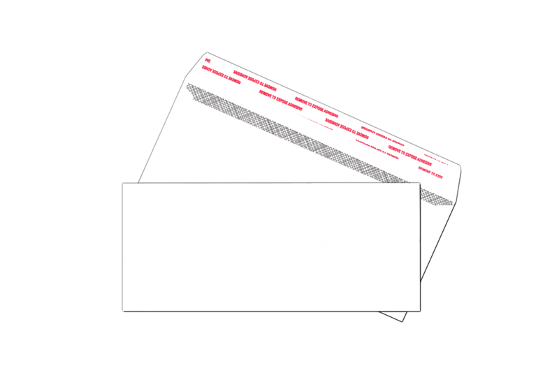 #10 - Envelope with Peel-n-Seal and Tint 19 #10 Envelope with peel and seal and security tint side seam