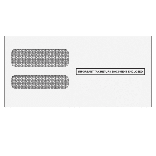 3UPDWENV05 – 3up W-2 Double Window Envelopes (Moisture Seal)