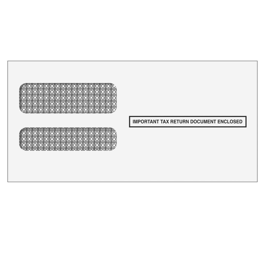 3up W-2 Double Window Envelopes (Self Seal)
