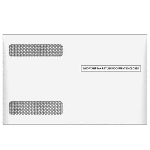 4up W-2 Alternate Double Window Envelopes - Horizontal (Moisture Seal)
