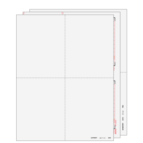 4up Blank W-2 Form 6-part Set (with Instructions)