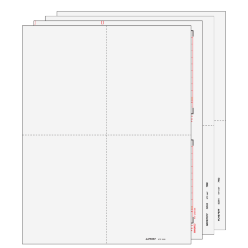 4up Blank W-2 Form 8-part Set (without Instructions)