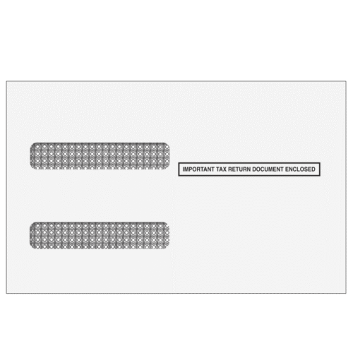 4up W-2 Double Window Envelope (for Inserting Equipment)