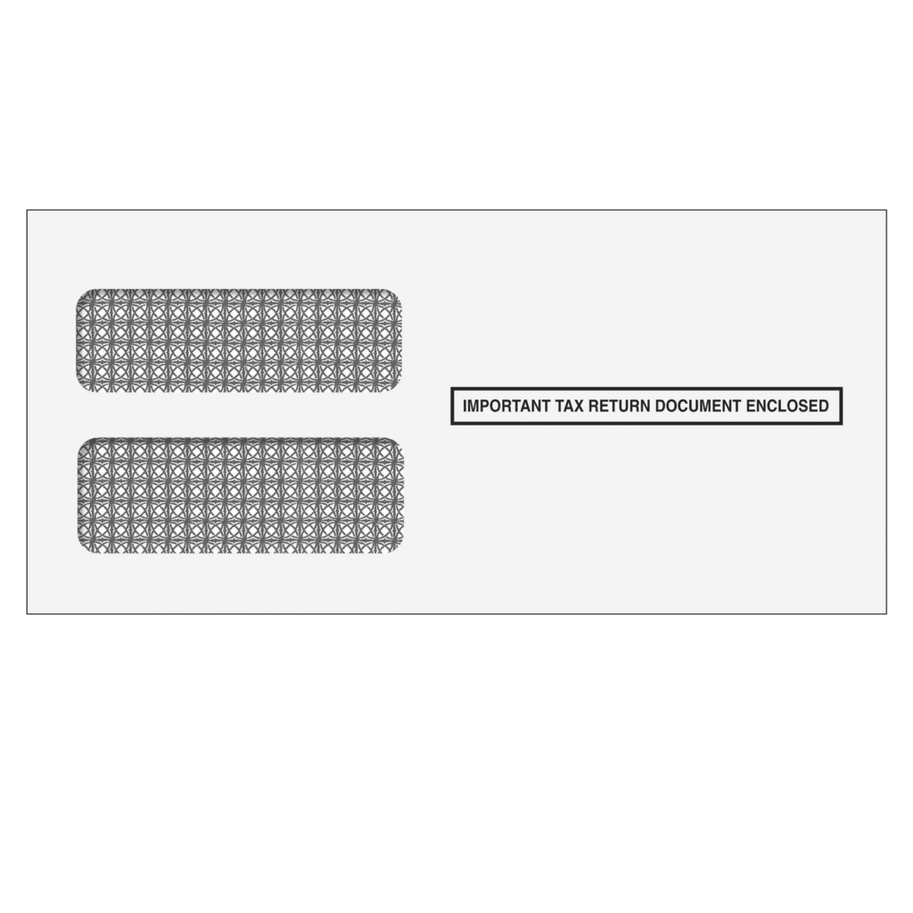 3up 1099 Double Window Envelope (Self Seal) - 99dwenvs05
