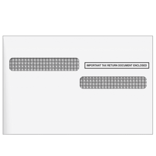 r4updwenvs05 Double window envelope for 1099 Double Window Envelope Quadrant 4 UP Self Seal.