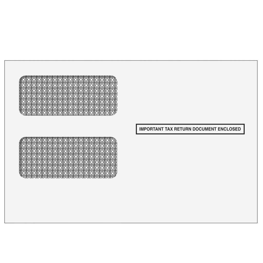 2up 1099 Double Window Envelope (Moisture Seal) RDWENV05