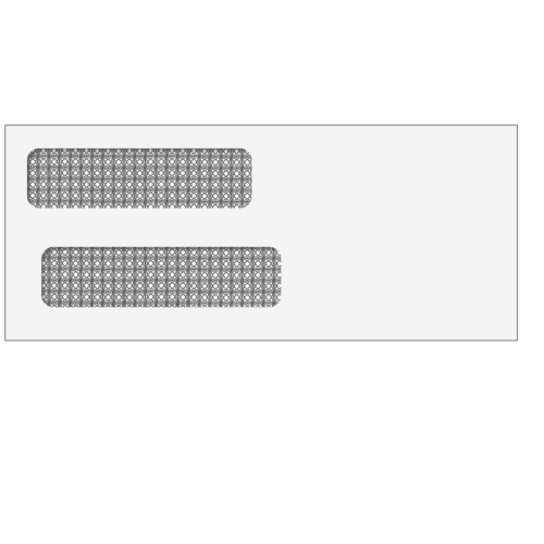 3-5/8" x 8-5/8" Double Window Envelope with Gum Seal
