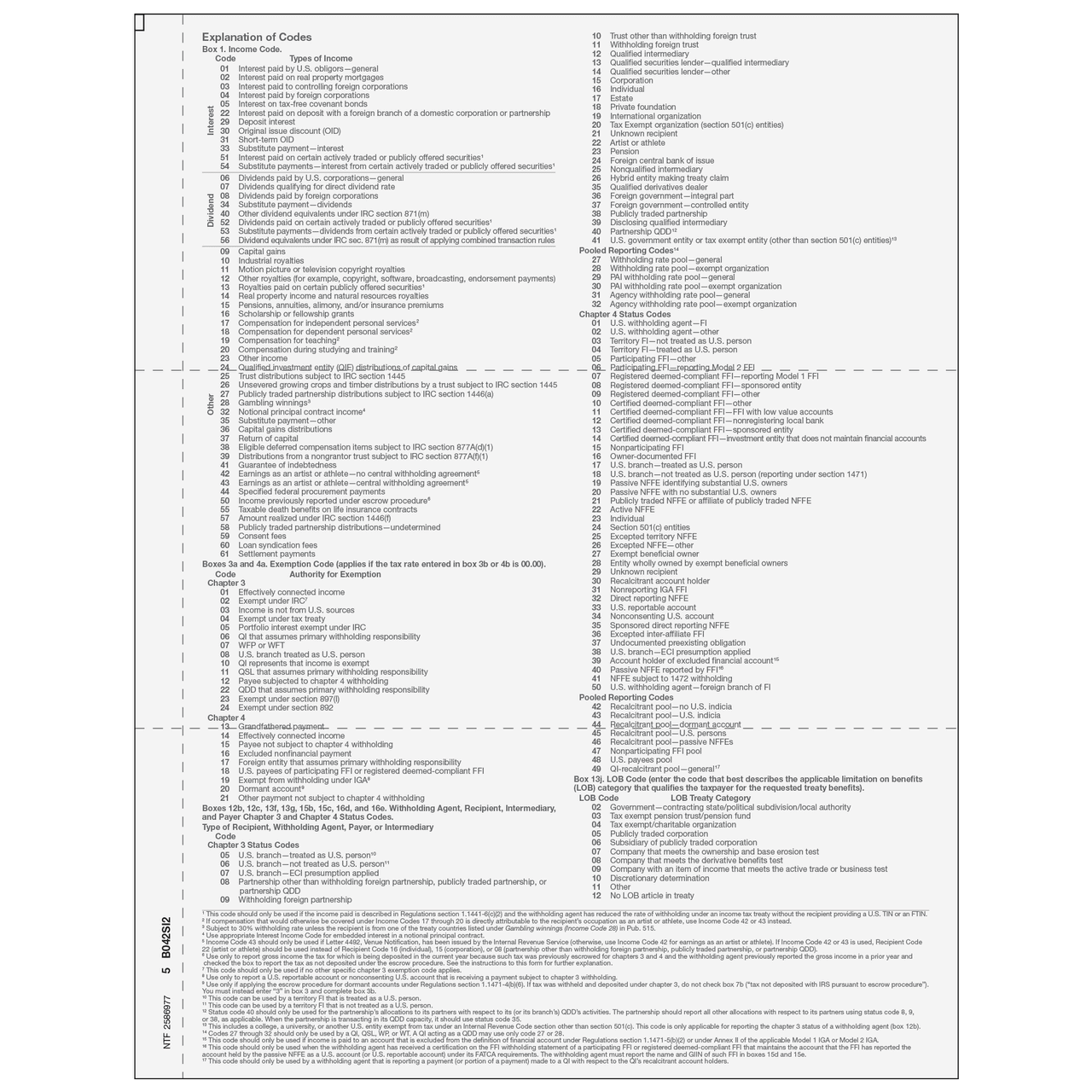 Form 1042-S Foreign Person's U.S. Source Income - Recipient Federal Copy C - Sku: 1042SC05 2 Form 1042-S Foreign Person's U.S. Source Income - Recipient Federal Copy C - Sku: 1042SC05 - Image 2