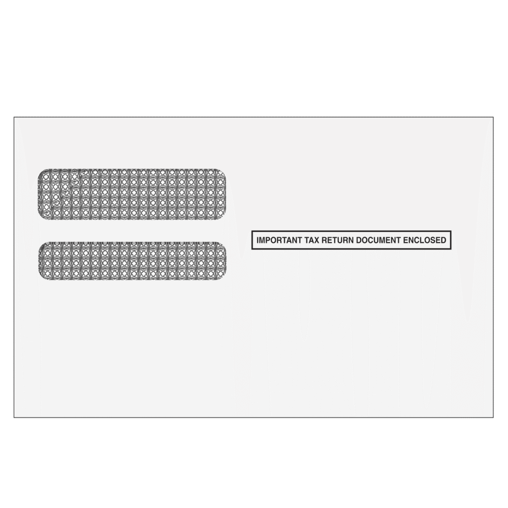 Form 1095 Double Window Envelope (for Inserting Equipment) QTY: 500 1 Form 1095 Double Window Envelope (for Inserting Equipment) QTY: 500