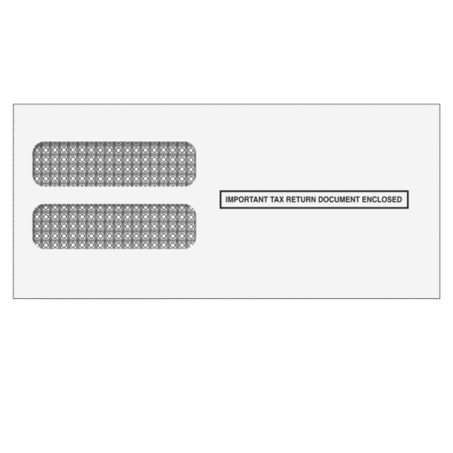 3up W2 Double Window Envelope (Self Seal)