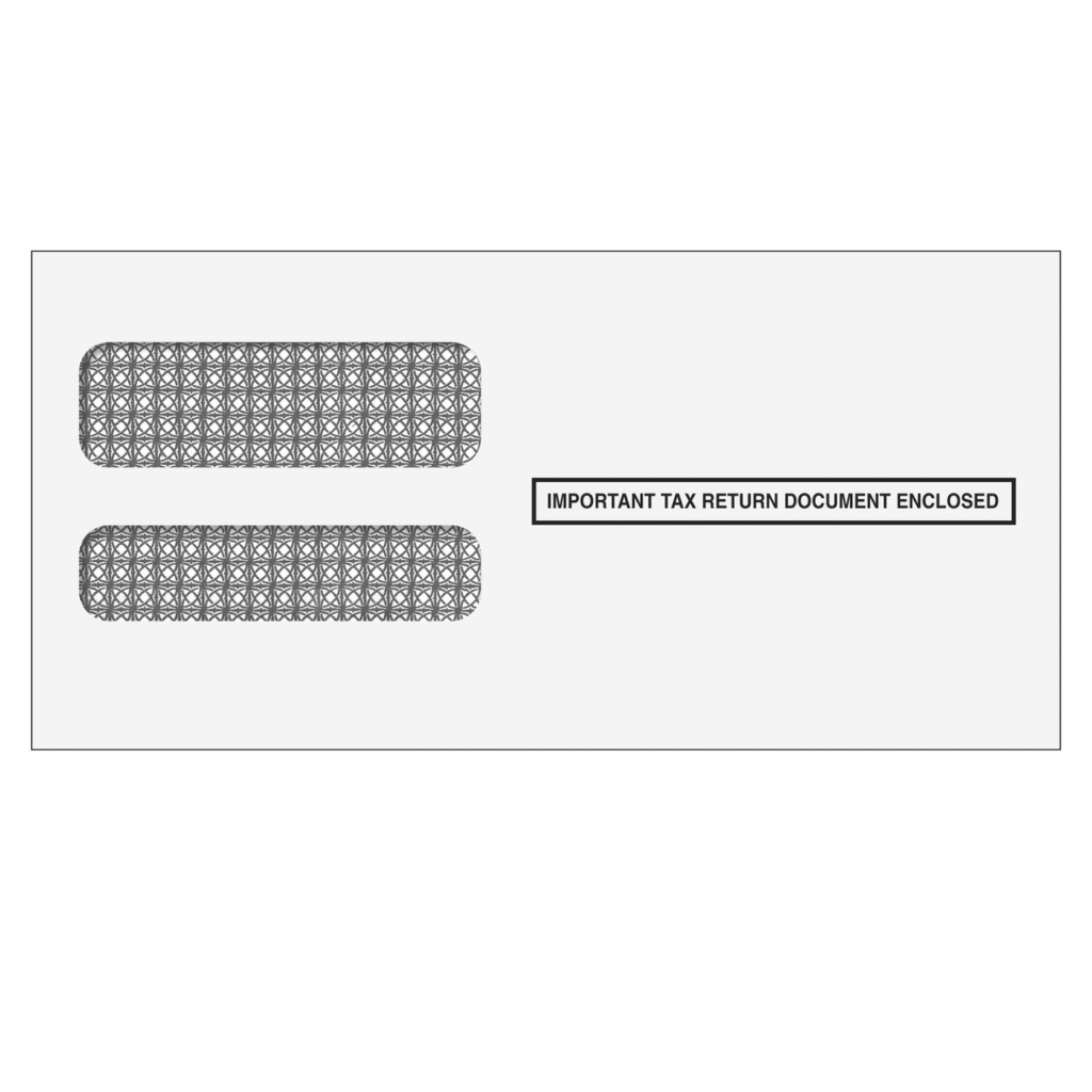 3up W-2 Double Window Envelopes (Moisture Seal) 1 3up W-2 Double Window Envelopes (Moisture Seal)