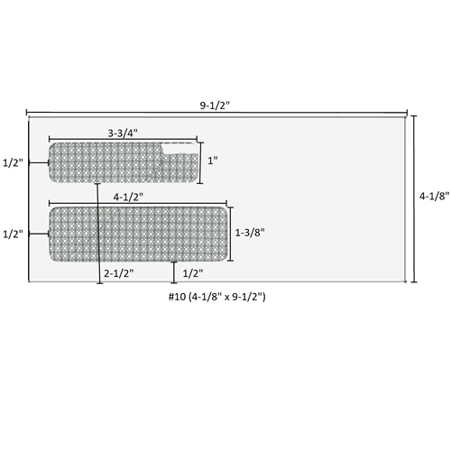 4365 #10 (4-1/8in x 9-1/2in) double window envelope - moisture seal