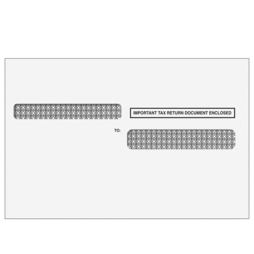 4up W-2 Double Window Envelope - Quadrant (Moisture Seal)