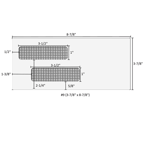 70031 #9 (3-7/8in x 8-7/8in) double window envelope - moisture seal