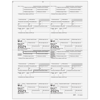 W-2 Employee Copies 2/2/B/C - 4up Quadrant
