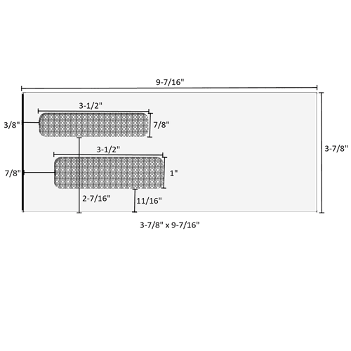 805245-R 3-7/8in x 9-7/16in double window envelope - moisture seal