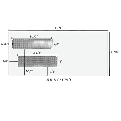 80611-R #9 (3-7/8in x 8-7/8in) double window envelope - moisture seal
