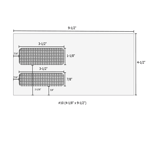 80631 #10 (4-1/8in x 9-1/2in) double window envelope - moisture seal
