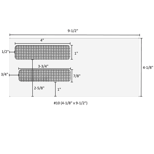 80632-R #10 (4-1/8in x 9-1/2in) double window envelope - moisture seal