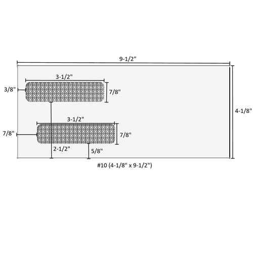 80750S #10 (4-1/8in x 9-1/2in) double window envelope - self seal
