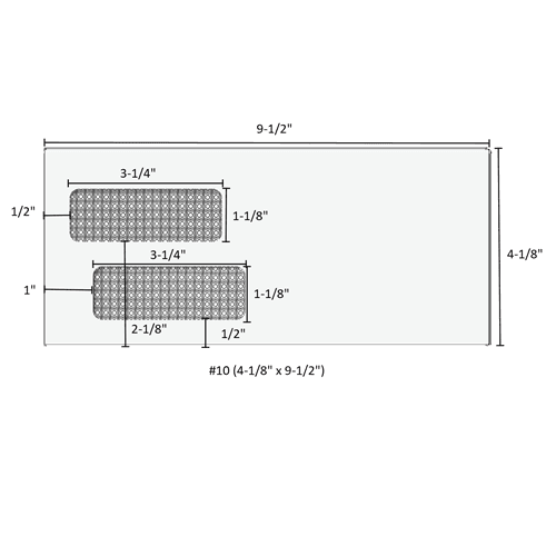 81553 #10 (4-1/8in x 9-1/2in) double window envelope - moisture seal