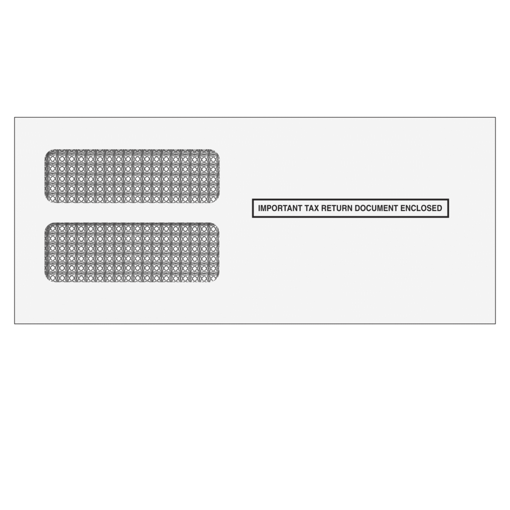 3up 1099 Double Window Envelope (for Inserting Equipment) - 99ENVA 1 3up 1099 Double Window Envelope (for Inserting Equipment) - 99ENVA