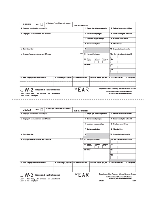 Traditional W-2 Form 4-part Kit (with Moisture Seal Envelopes) 5 Traditional W-2 Form 4-part Kit (with Moisture Seal Envelopes) - Image 5