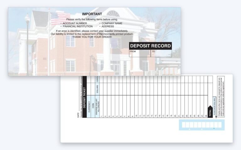 Deposit ticket designer