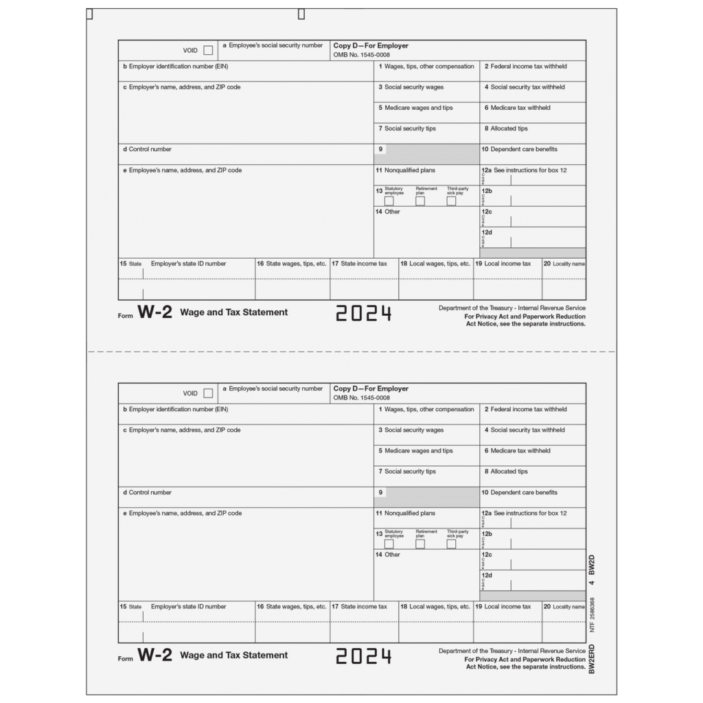Traditional W-2 Form 6-Part Set (Preprinted) 6 Traditional W-2 Form 6-Part Set (Preprinted) - Image 6