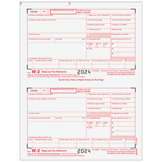 Employer Copy A (Red Scannable)