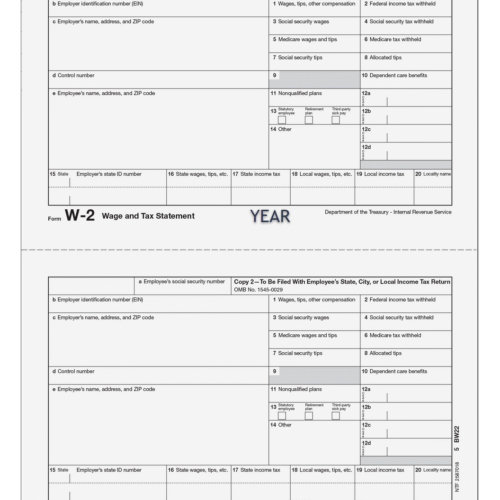 W2 Employee Copy 2 (state city local)