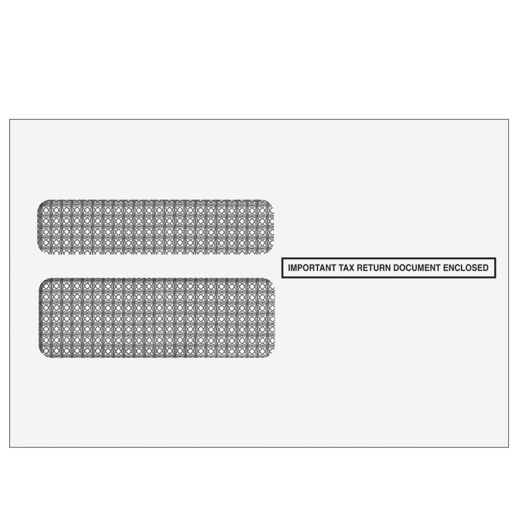 2up W-2 Double Window Envelopes (Moisture Seal) 1 2up W-2 Double Window Envelopes (Moisture Seal)