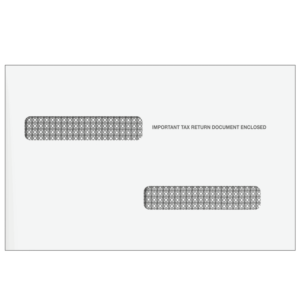 4up 1099-R Double Window Envelope (for Inserting Equipment) - Qty: 500 1 4up 1099-R Double Window Envelope (for Inserting Equipment) - Qty: 500