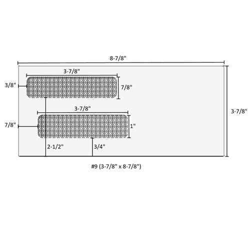 E44005 3-7/8in x 8-7/8in double window envelope - moisture seal