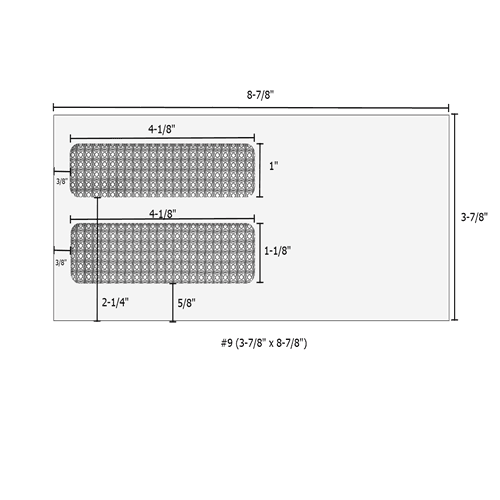 E44909S14 #9 (3-7/8in x 8-7/8in) double window envelope - self seal
