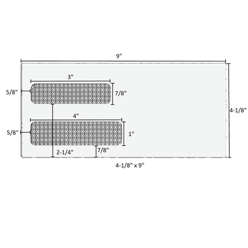 E5122S #10 (4-1/8in x 9-1/2in) double window envelope - self seal