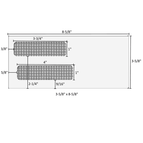 E91500S14 3-5/8in x 8-5/8in double window envelope - self seal