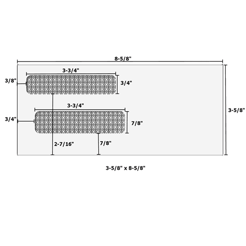 E91552S14 3-5/8in x 8-5/8in double window envelope - self seal
