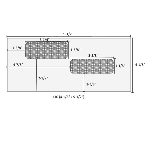 E9960214 #10 (4-1/8in x 9-1/2in) double window envelope - moisture seal