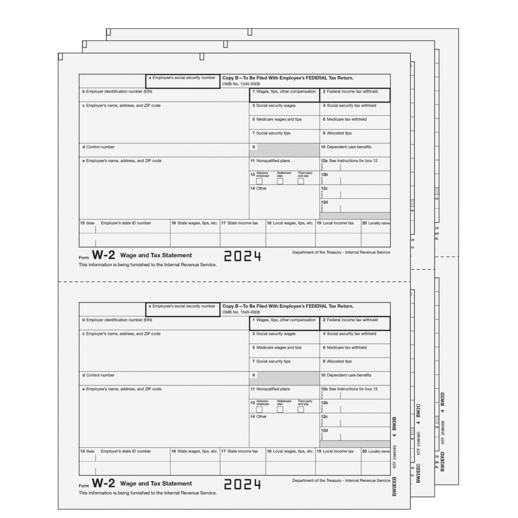 Traditional W-2 Form 3-part E-file Set (Preprinted) 1 Traditional W-2 Form 3-part E-file Set (Preprinted)