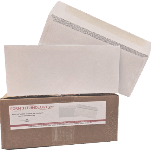 #10 Envelope - 4-1/8" x 9-1/2" 24# White Wove Moisture Seal Envelope Side Seam