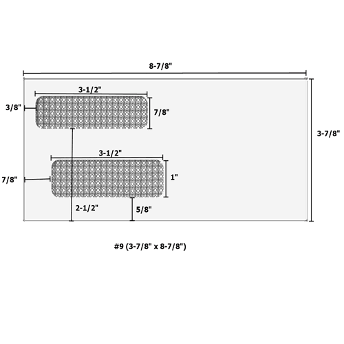 ENV1 #9 (3-7/8in x 8-7/8in) double window envelope - moisture seal