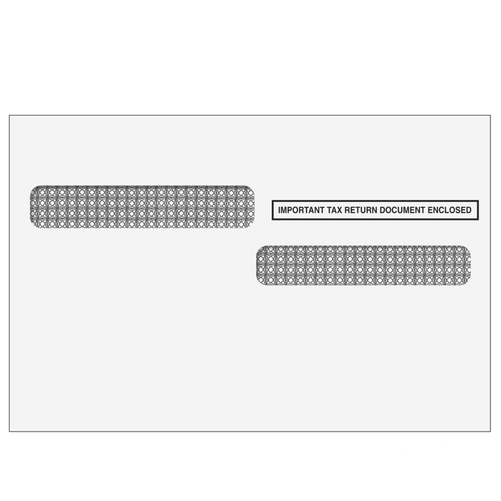 1099 Double Window Envelope - Quadrant - 4up (Self Seal) 1 1099 Double Window Envelope - Quadrant - 4up (Self Seal)