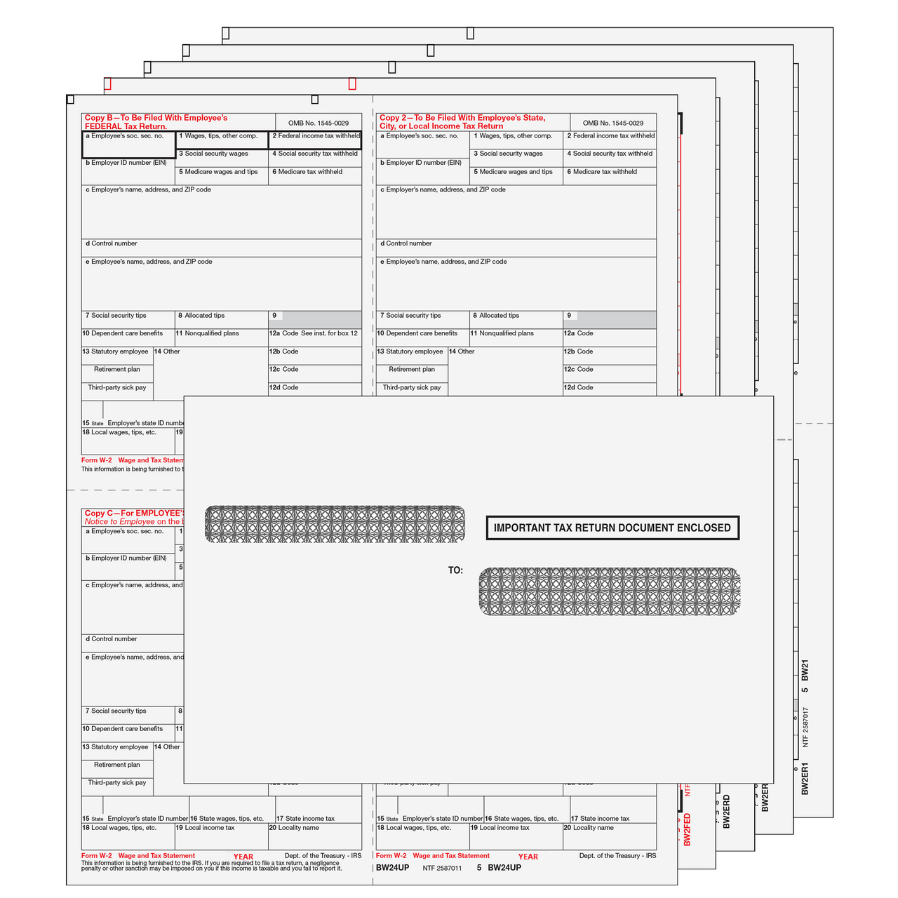4up Quadrant W-2 Form 8-part Kit - (with Moisture Seal Envelopes) 1 4up Quadrant W-2 Form 8-part Kit - (with Moisture Seal Envelopes)