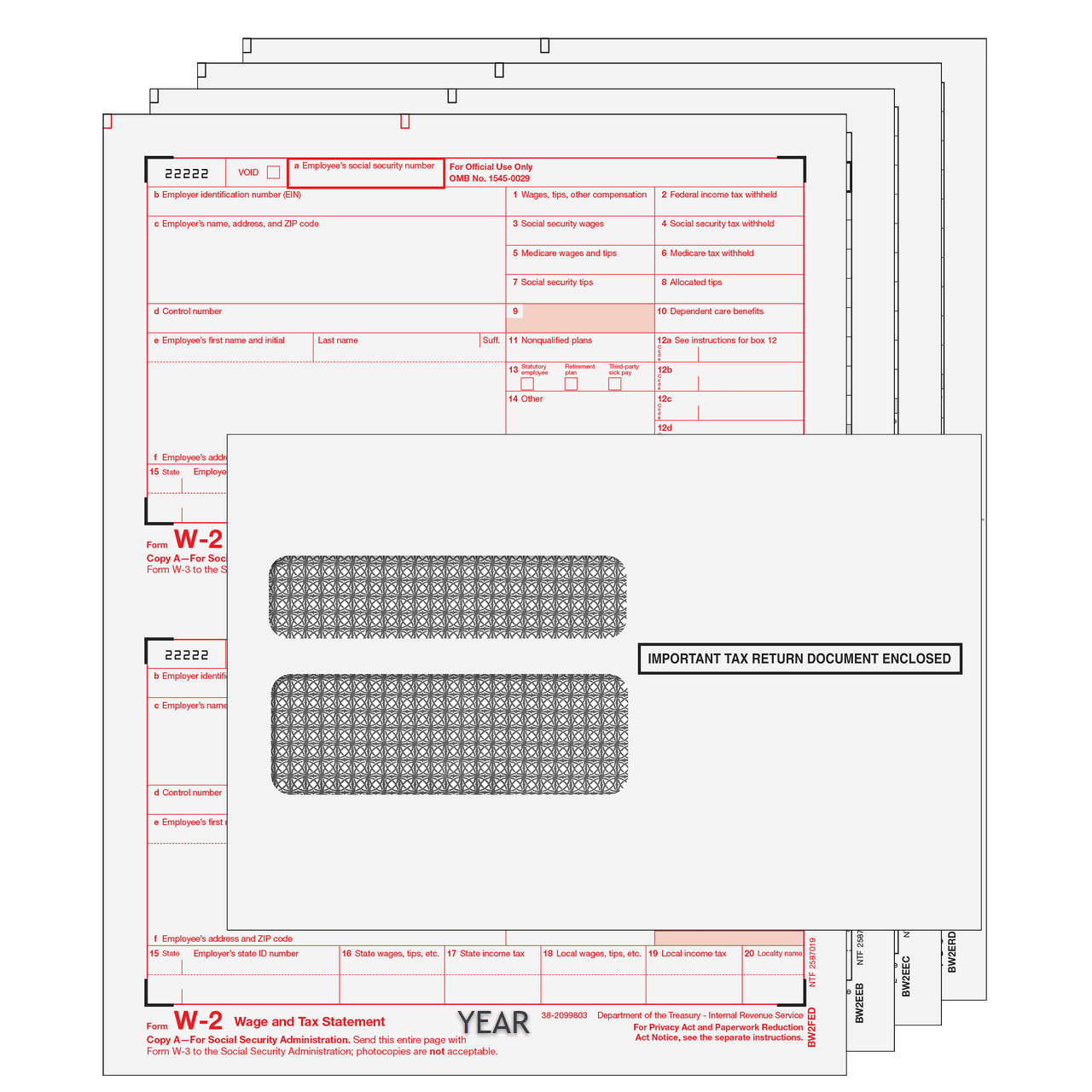 Traditional W-2 Form 4-part Kit (with Moisture Seal Envelopes) 1 Traditional W-2 Form 4-part Kit (with Moisture Seal Envelopes)